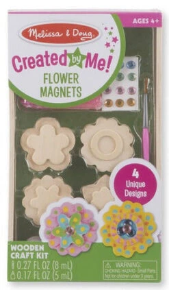 Melissa & Doug Decorate-Your-Own Wooden Flower Magnets