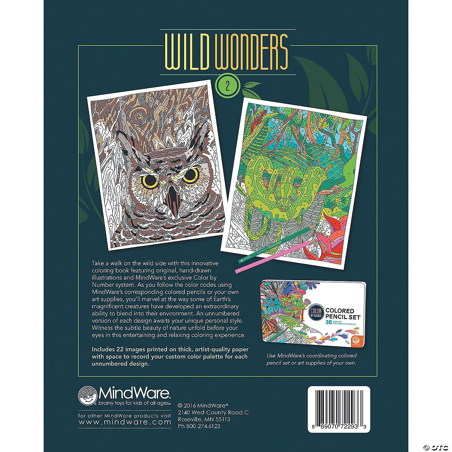 MindWare Wild Wonders 2 Color By Number - Image 2