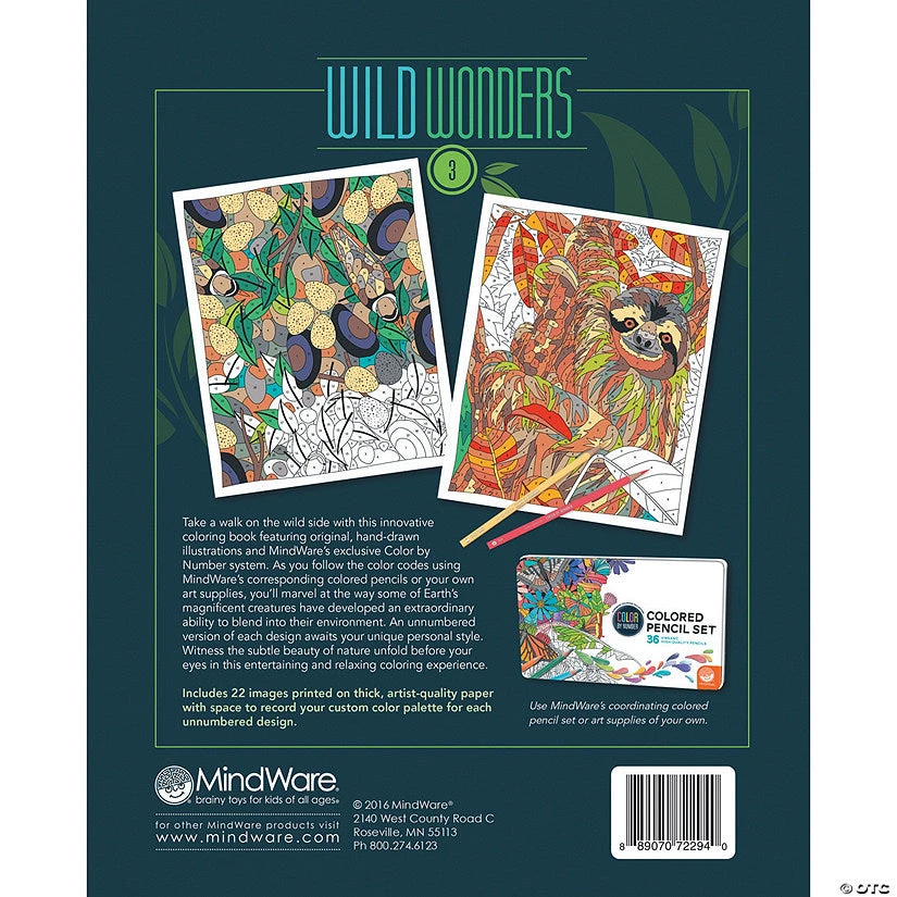 MindWare Wild Wonders 3 Color By Number - Image 2