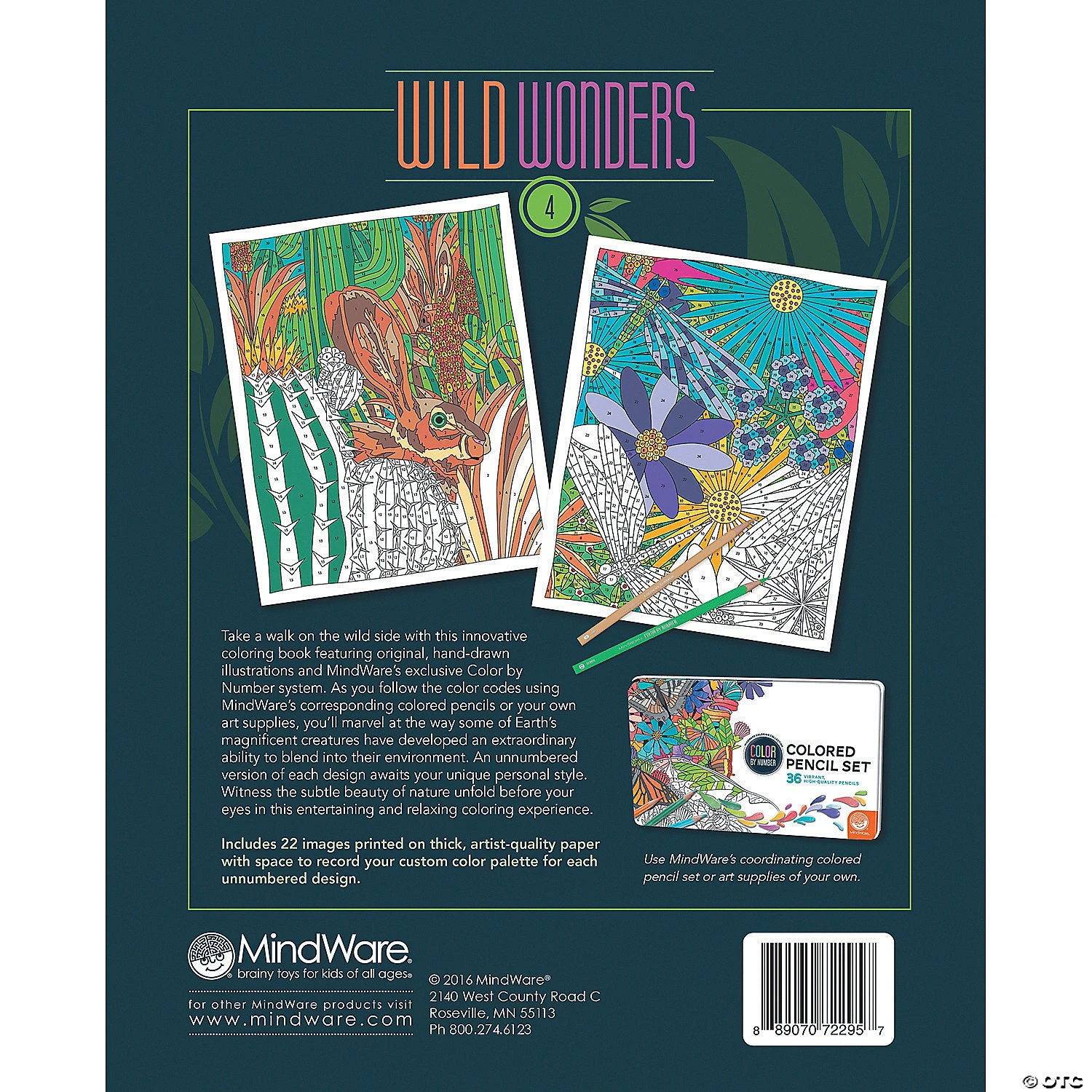 MindWare Wild Wonders 4 Color By Number - Image 2