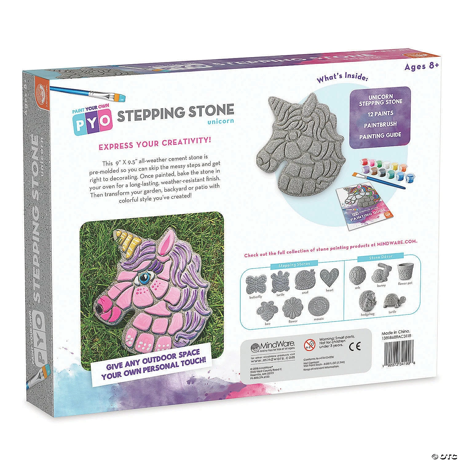 MindWare Paint Your Own Stepping Stone Unicorn - Image 2