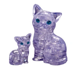 University Games Clear Cat With Kitten 3D Crystal Puzzle