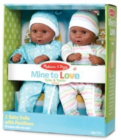 Melissa & Doug Mine To Love Twins Tyler & Taylor Dolls