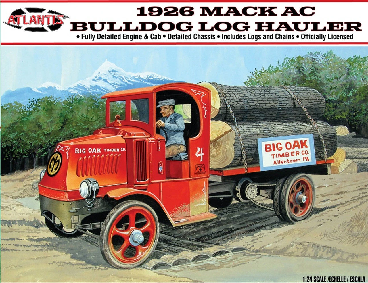 ATLANTIS 1/24 1962 MACK AC Bulldog Logging Truck
