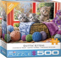 Eurographics Knittin' Kittens 500pc Puzzle