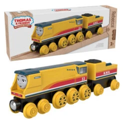 Fisher Price Thomas & Friends Wooden Railway Rebecca Train, Engine And Coal Car