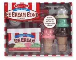 Melissa & Doug Scoop And Stack Ice Cream Cone Magnetic Pretend Play Set