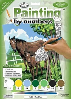 Royal Brush Paint By Number Junior Small Mare & Foal