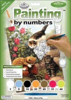 Royal Brush Paint By Number Junior Small Kittens At Play ROYPJS52