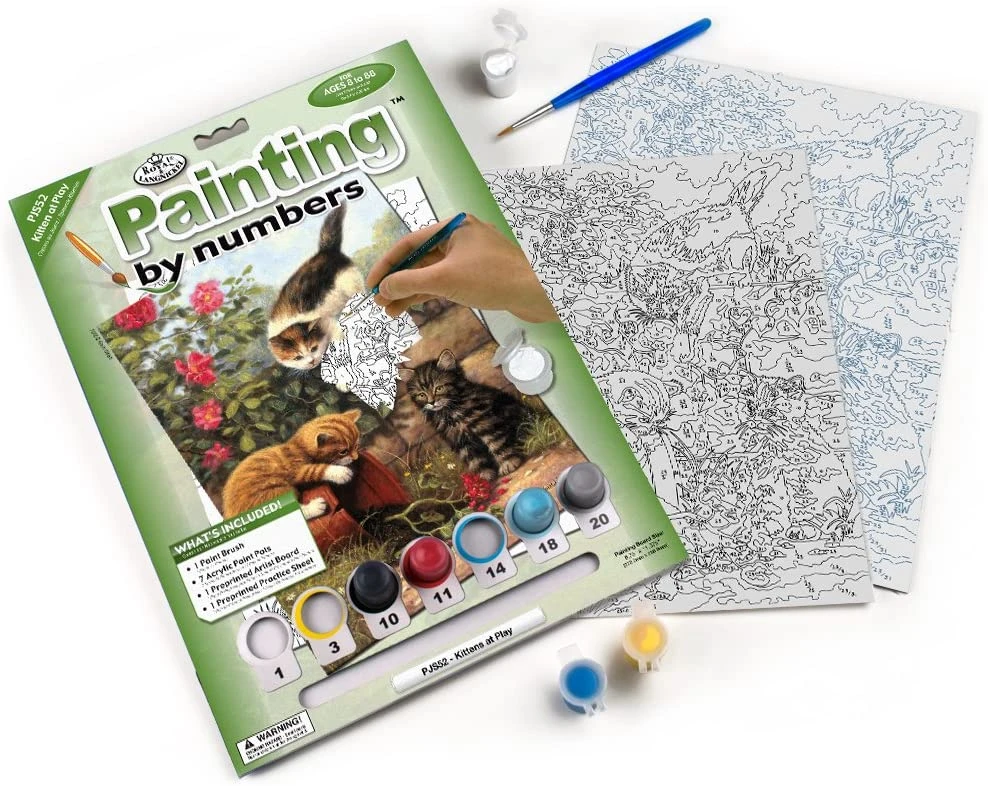 Royal Brush Paint By Number Junior Small Kittens At Play ROYPJS52 - Image 2