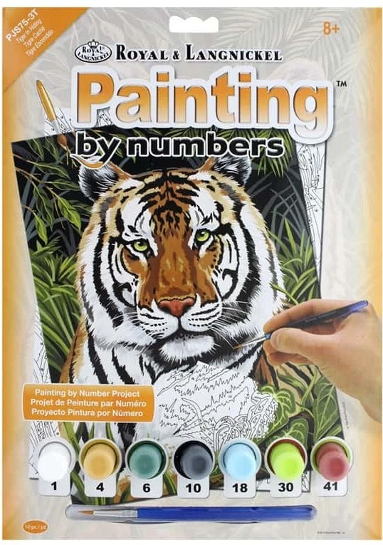 Royal Brush Paint By Number Junior Small Tiger In Hiding