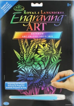 Royal Brush Engraving Art Rainbow Butterflies