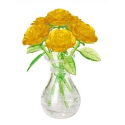 University Games Yellow Roses In Vase Crystal Puzzle