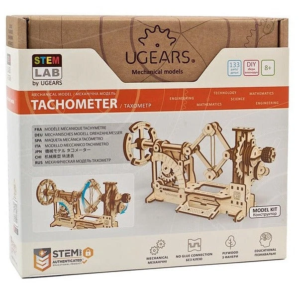 UGears Stem Tachometer Mechanical Wooden Model Kit - Image 2