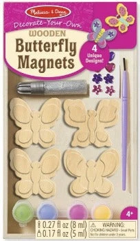 Melissa & Doug Decorate-Your-Own Wooden Butterfly Magnets
