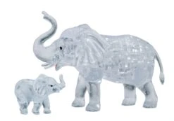 University Games Elephant With Baby 3D Crystal Puzzle